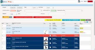 Software web transfer echipamente locatii
