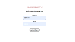 Aplicatie web evidenta firma de cursuri: evidenta grupe cursanti, contracte, facturi