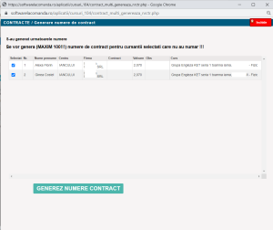 Aplicatie web evidenta firma de cursuri: evidenta grupe cursanti, contracte, facturi