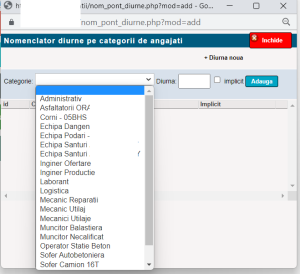 Aplicatie web pentru pontaj