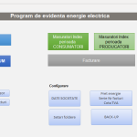 Program evidenta energie electrica, locuri consum, masuratori consum, generare si trimitere pe mail facturi