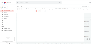 Program evidenta energie electrica, locuri consum, masuratori consum, generare si trimitere pe mail facturi