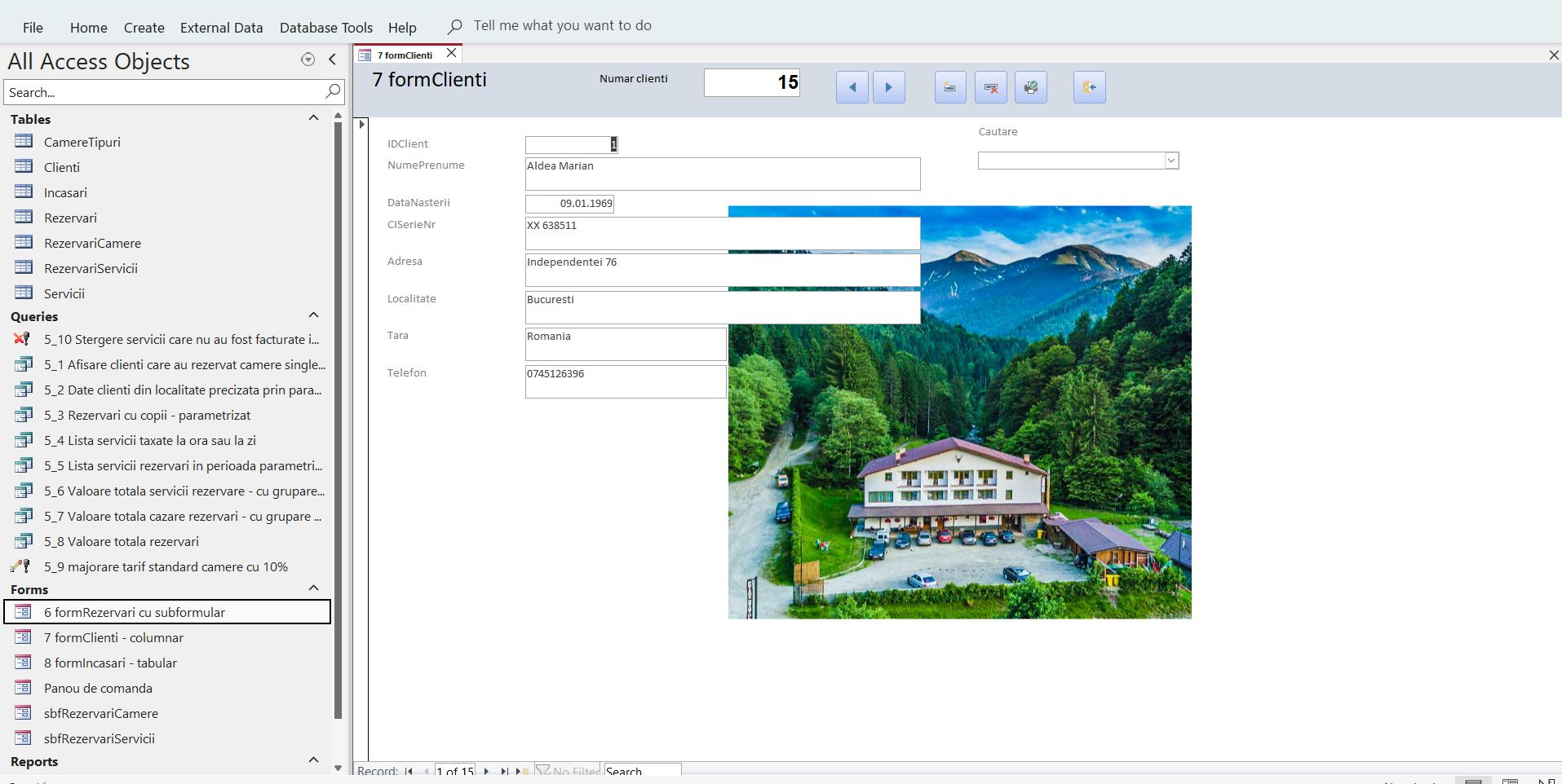 02_113.02 Proiect Access - clienti hotel